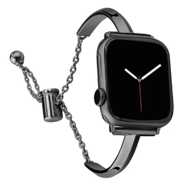 NEW Luxury Adjustable Diamond Steel Bracelet band For Apple Watch - Silver - Picture 7 of 8